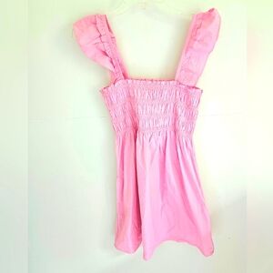French Connection Smocked Pink Mini Sun Dress